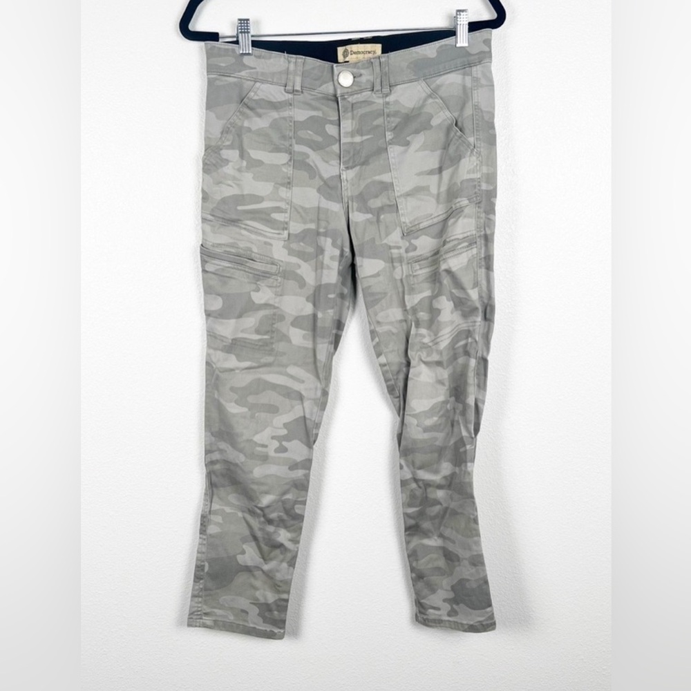 Democracy Camo Straight Cargo Leg Pants Sz 14